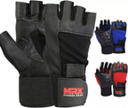 MRX Weight Lifting Gloves Leather Workout Glove With Long Wrist Strap MRX Products