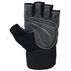 MRX Weight Lifting Gloves Long Wrist Straps Gym Training Leather Black All Sizes MRX Products