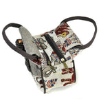 Burlap woven handbag Pi-Mart