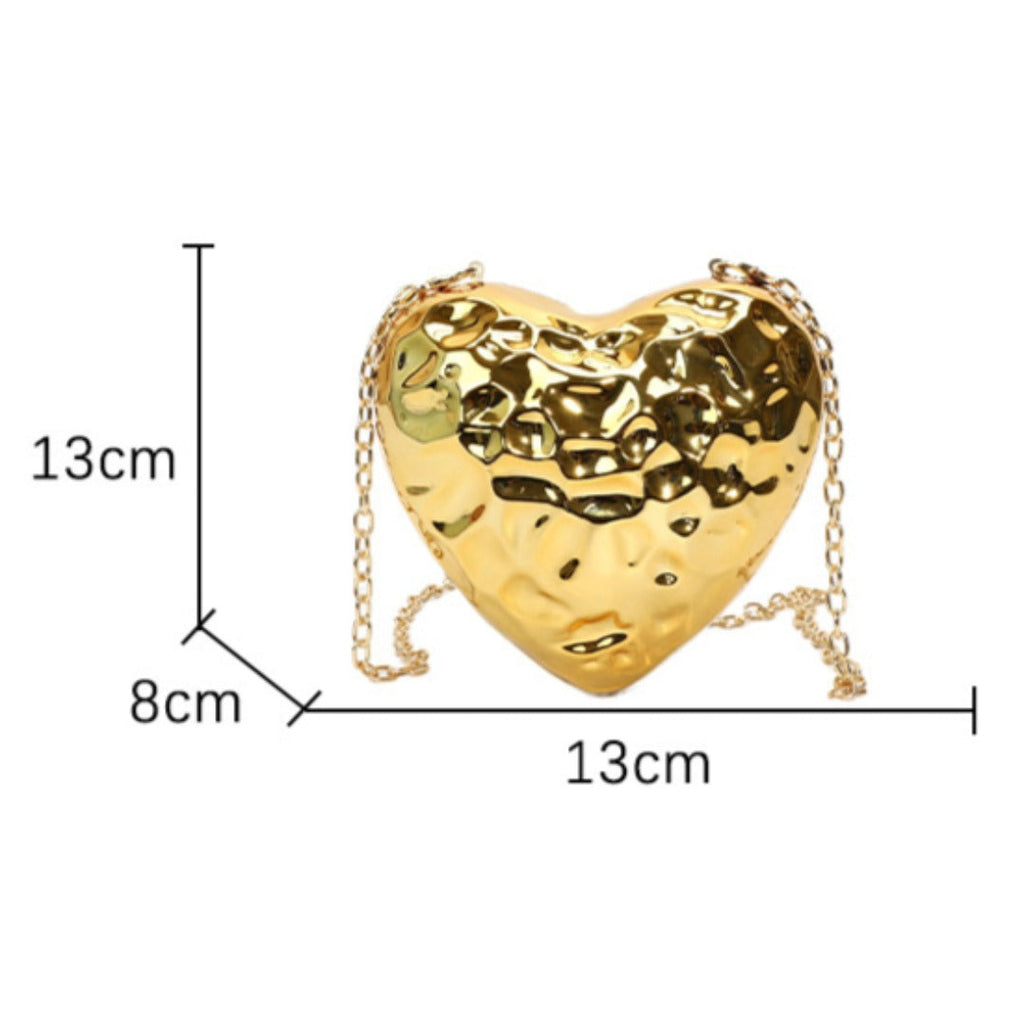 Heart Shaped Mini Purse – Elegant Acrylic Pericardium Chain Clutch, Perfect for Parties, Proms, Weddings, and Evening Out – Stylish Dinner Bag - SJB-DIAMOND ELITES