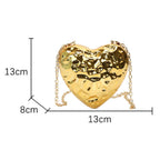 Heart Shaped Mini Purse – Elegant Acrylic Pericardium Chain Clutch, Perfect for Parties, Proms, Weddings, and Evening Out – Stylish Dinner Bag - SJB-DIAMOND ELITES