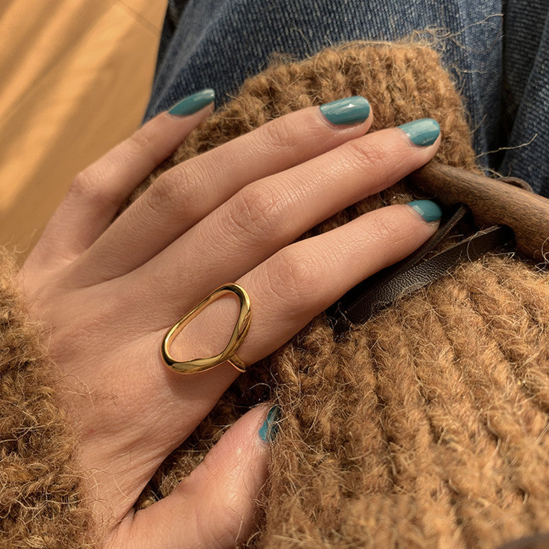Mesh red adjustable Japanese ring