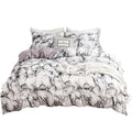 Marble patterned plain duvet cover sheets Pi-Mart