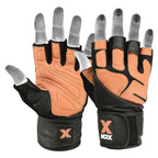 Mrx Men's Weight Lifting Pro Leather Gloves 18 Inches Long Wrist Strap MRX Products
