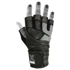 Mrx Men's Weight Lifting Pro Leather Gloves 18 Inches Long Wrist Strap MRX Products