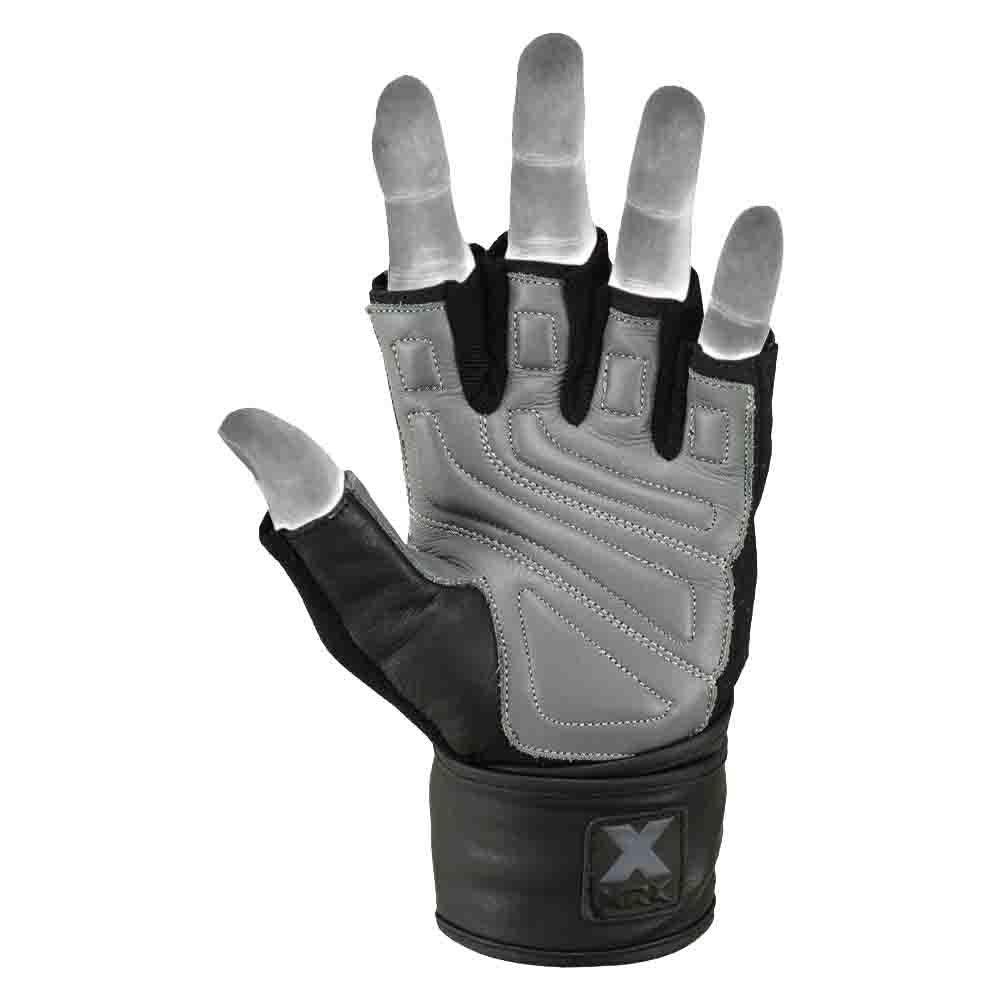 Mrx Men's Weight Lifting Pro Leather Gloves 18 Inches Long Wrist Strap MRX Products