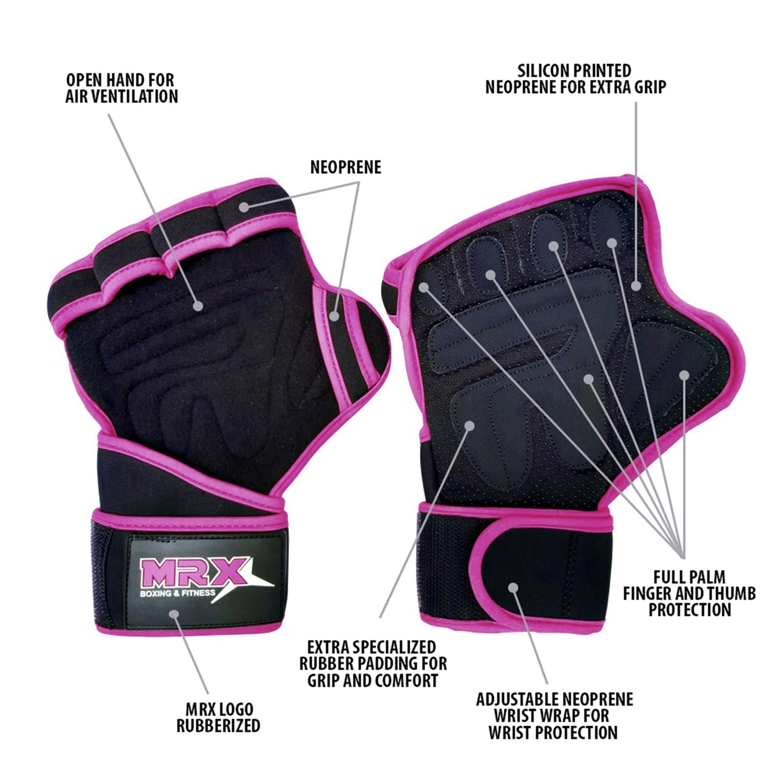 Weight Lifting Gloves Gym Glove for Training Bodybuilding Workout MRX Products