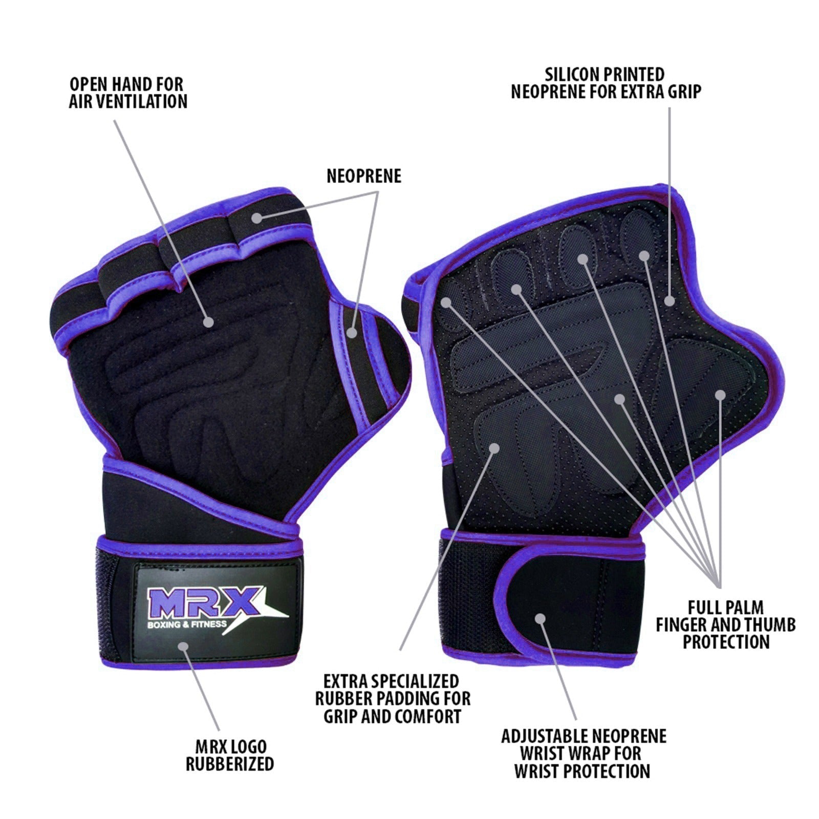 Weight Lifting Gloves Gym Glove for Training Bodybuilding Workout MRX Products