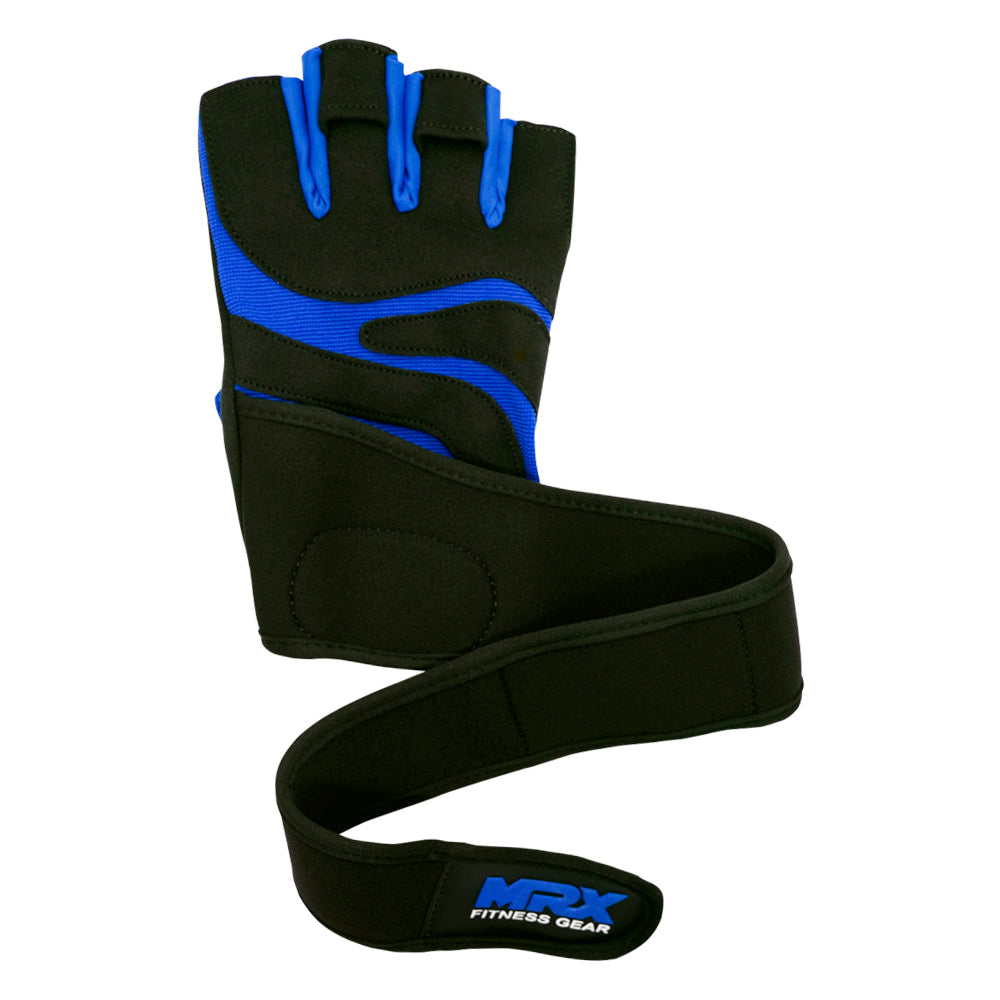 MRX Weightlifting Gloves Long Strap 2624-Blu-S - SJB-DIAMOND ELITES