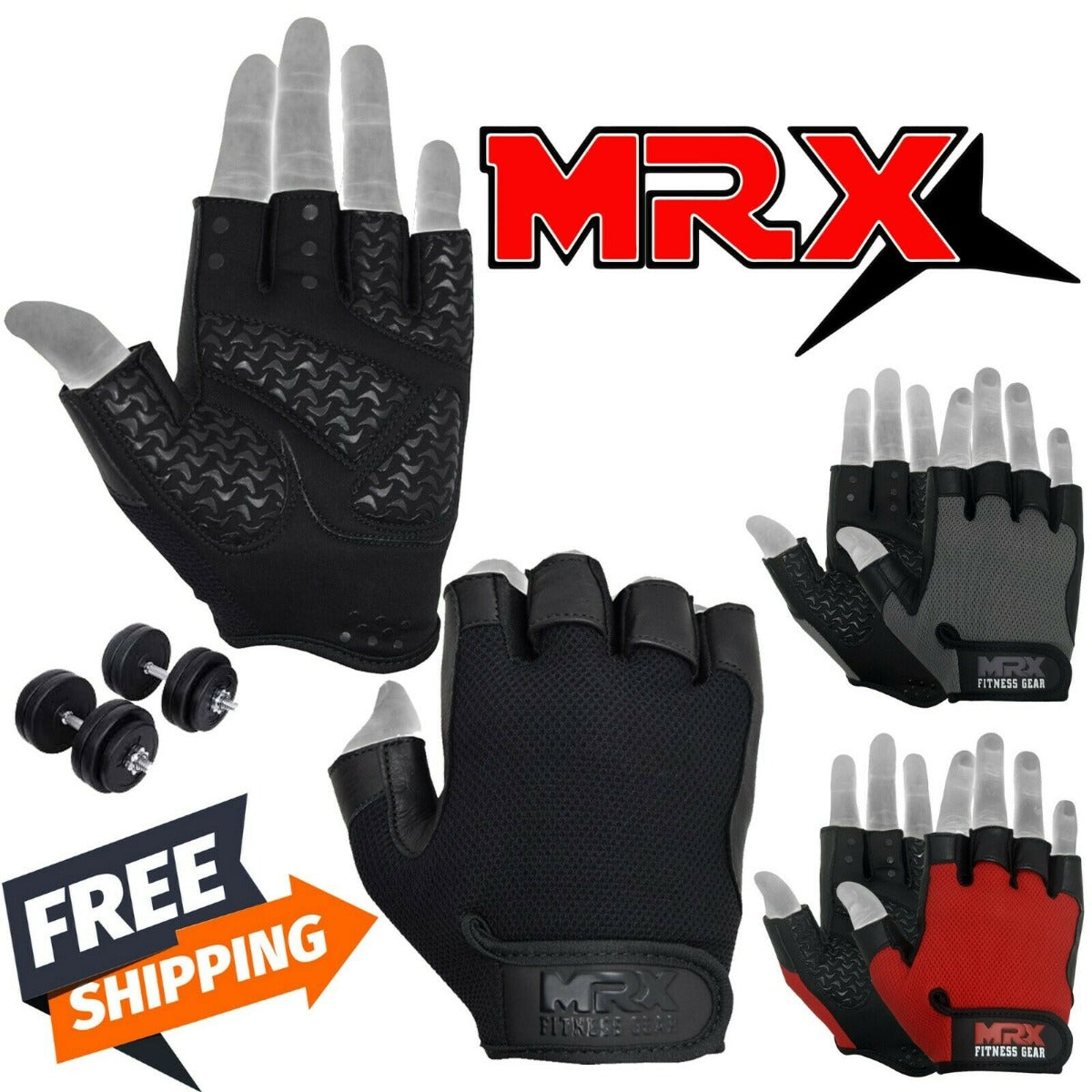 Weightlifting Gloves Grip Palm Half Finger Exercise Training Workout 2625 - SJB-DIAMOND ELITES