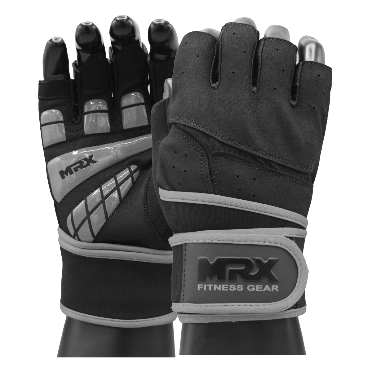 MRX Weightlifting Gloves for Gym Workout Training Long Wrist Strap - SJB-DIAMOND ELITES