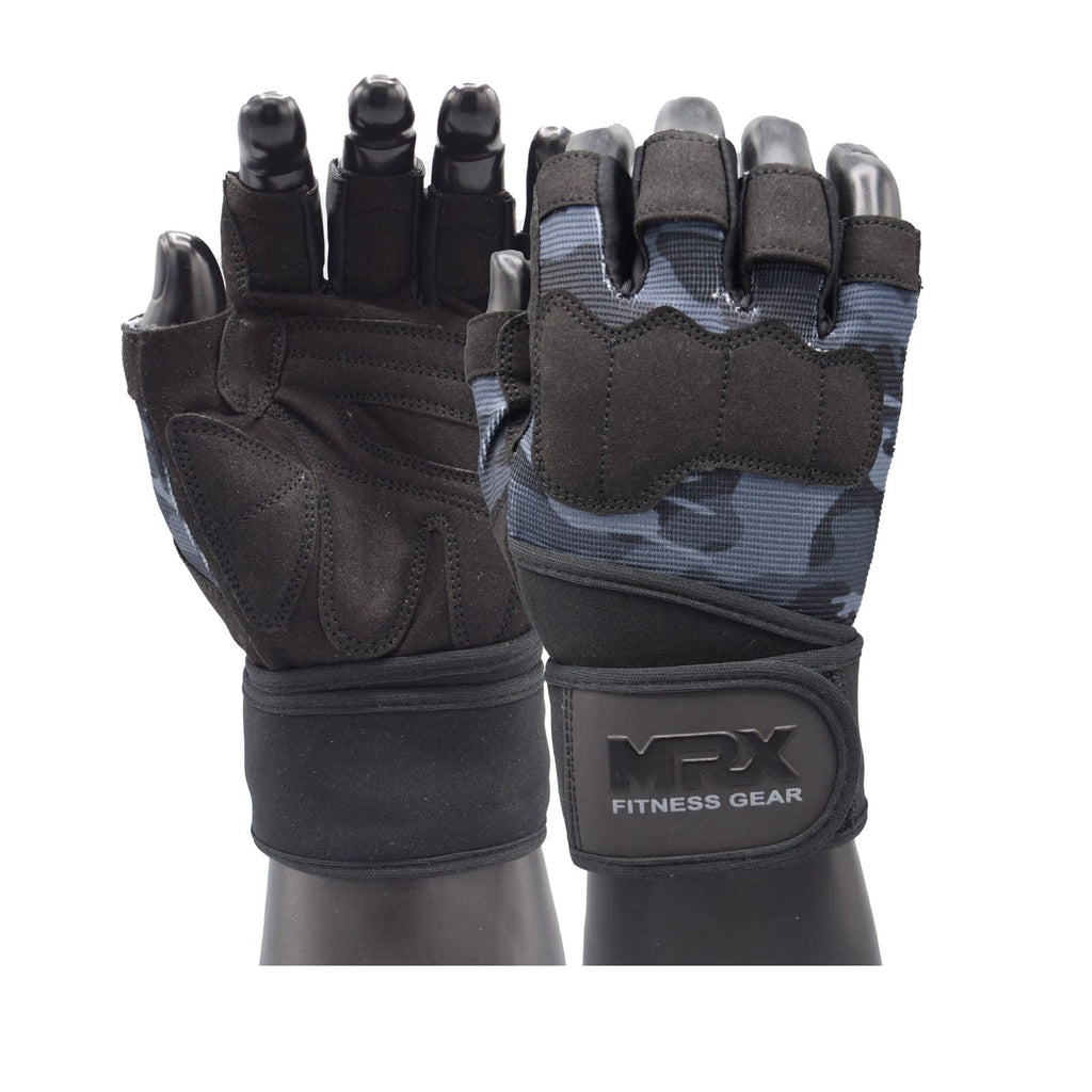 MRX Weightlifting Gloves for Gym Workout Training Long Wrist Strap - SJB-DIAMOND ELITES