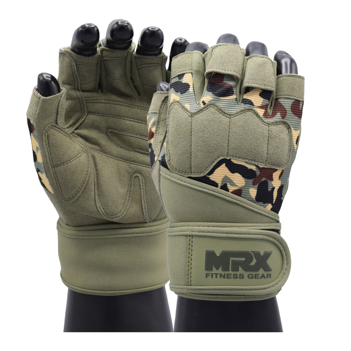 MRX Weightlifting Gloves for Gym Workout Training Long Wrist Strap - SJB-DIAMOND ELITES