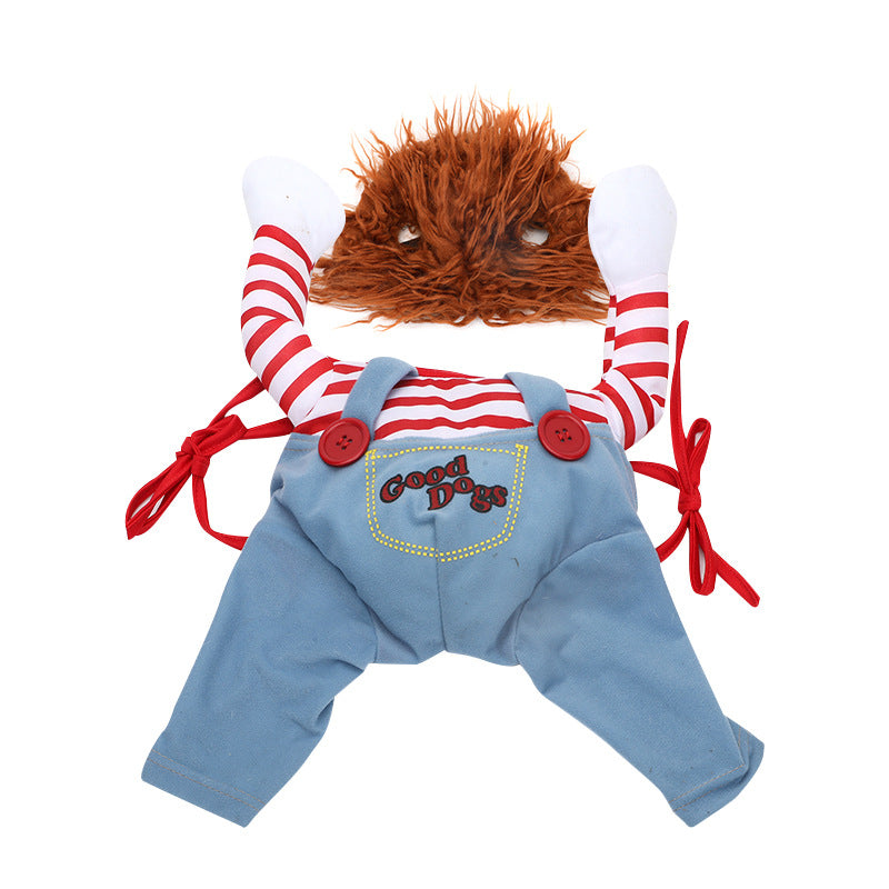 Halloween Pet Costume Pet Dog Funny Clothes Adjustable Dog Cosplay Costume Scary Costume Party Gatherings Pi-Mart