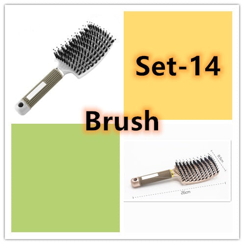 Hairbrush Anti Klit Brushy Haarborstel Women Detangler Hair Brush Bristle Nylon Scalp Massage  Teaser Hair Brush Comb Pi-Mart