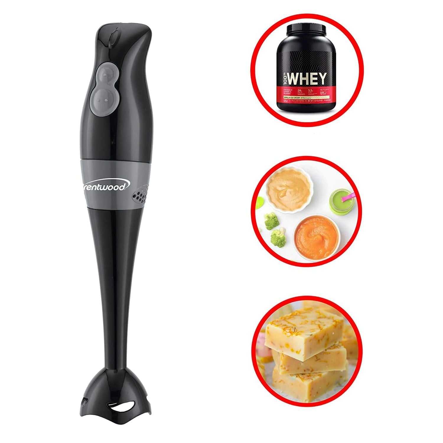 Brentwood HB 32BK 2 Speed 200W Hand Blender Black HB32BK