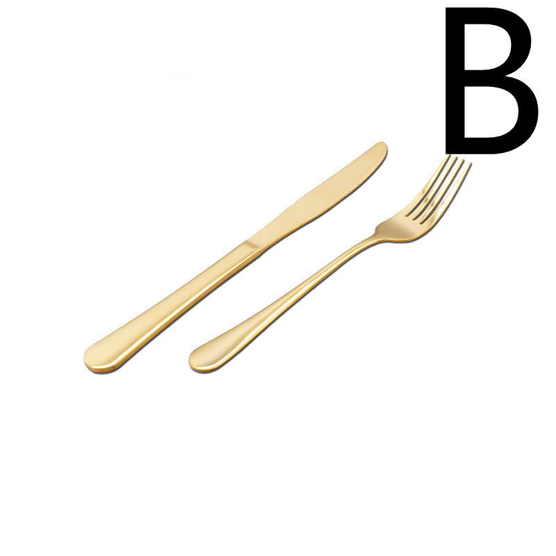 Thickened Stainless Steel Steak Knife And Fork Set Pi-Mart