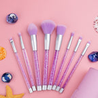 8pcs purple pink crystal makeup brushes Pi-Mart