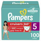 Pampers Cruisers 360 Enormous Pack Diapers Size 5; 100 Count