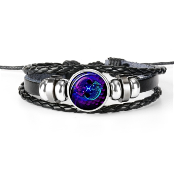 Zodiac Constellation Bracelet Braided Design Bracelet For Men Women Kids Pi-Mart