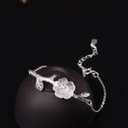 Beautiful natural crystal plum bracelet