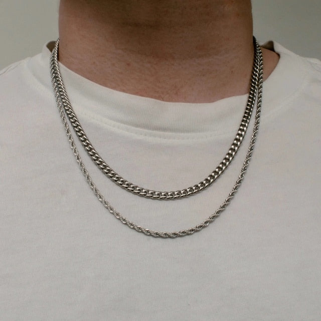 Twisted Rope Links Collar Necklace Pi-Mart