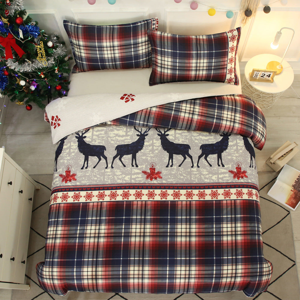 Bedding Set Snowflakes Bedding Sets Duvet Cover Warm Bed Pi-Mart