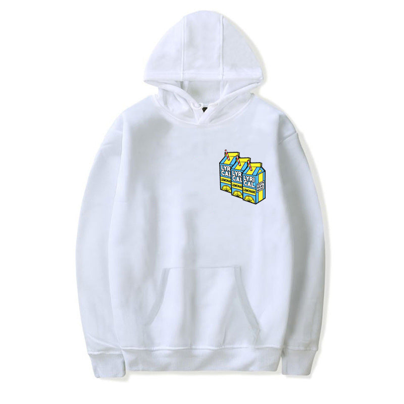 Lemon printed Euramerican velvet hoodie Pi-Mart