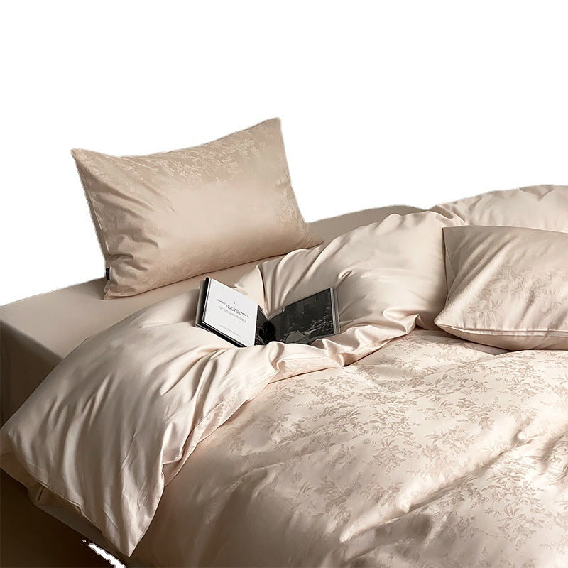 Long Velvet Jacquard Four Piece Pure Cotton Duvet Cover Pi-Mart