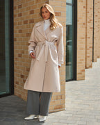 Adenur Classic Wool Blend Overcoat in Ivory - SJB-DIAMOND ELITES