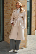 Adenur Classic Wool Blend Overcoat in Ivory - SJB-DIAMOND ELITES