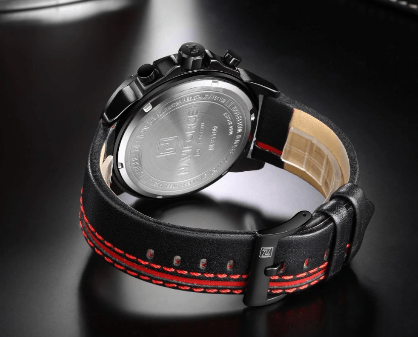 Men's  Sports Waterproof Watch With Chronometers And Leather Belt Multifunction Wristwatch Unique Design Perfect Gift - SJB-DIAMOND ELITES