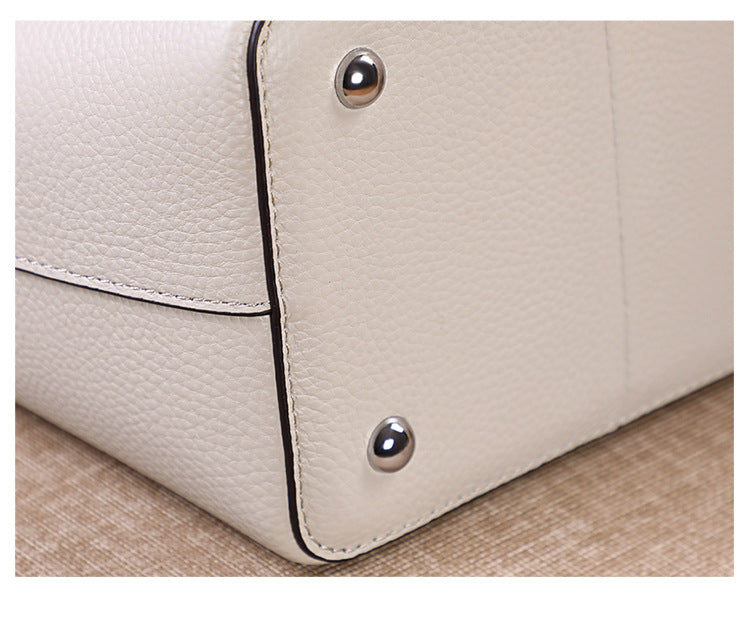 Genuine leather crossbody bucket bag all-match shoulder bag - SJB-DIAMOND ELITES
