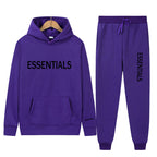 Essentials Sweatshirt Suit Men's and Women's Sweatshirt and Pant 2-Piece Set Hip-Hop Hoodie Suit by Pi-Mart Pi-Mart