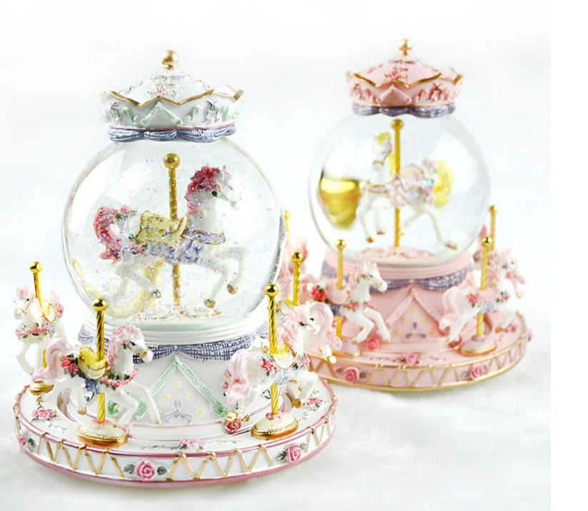 Crystal Music Box Carousel Creative Gifts For Valentine's Day Pi-Mart