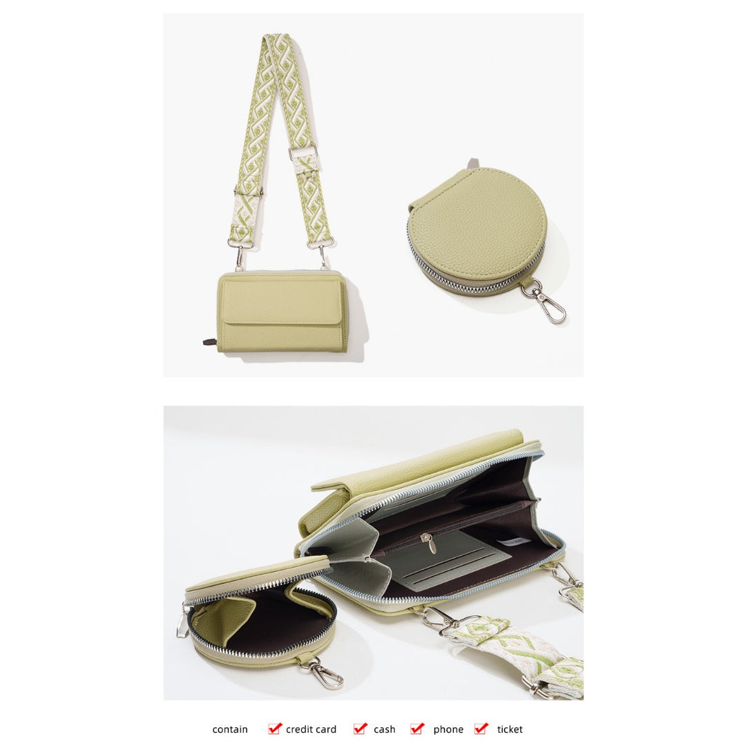 Small crossbody bag for women, 2 in 1 mobile phone satchel design, shoulder crossbody bag, multifunctional wide strap - SJB-DIAMOND ELITES