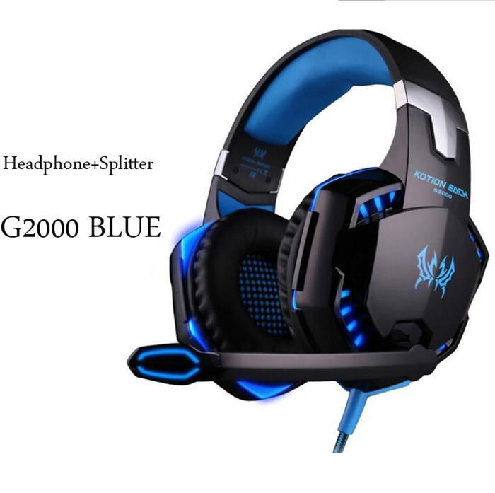 NEW STEVVEX Modern G2000 G9000 Gaming Headsets Big Headphones with Light Mic Stereo Earphones Deep Bass for PC Computer, Laptop and Gaming - SJB-DIAMOND ELITES