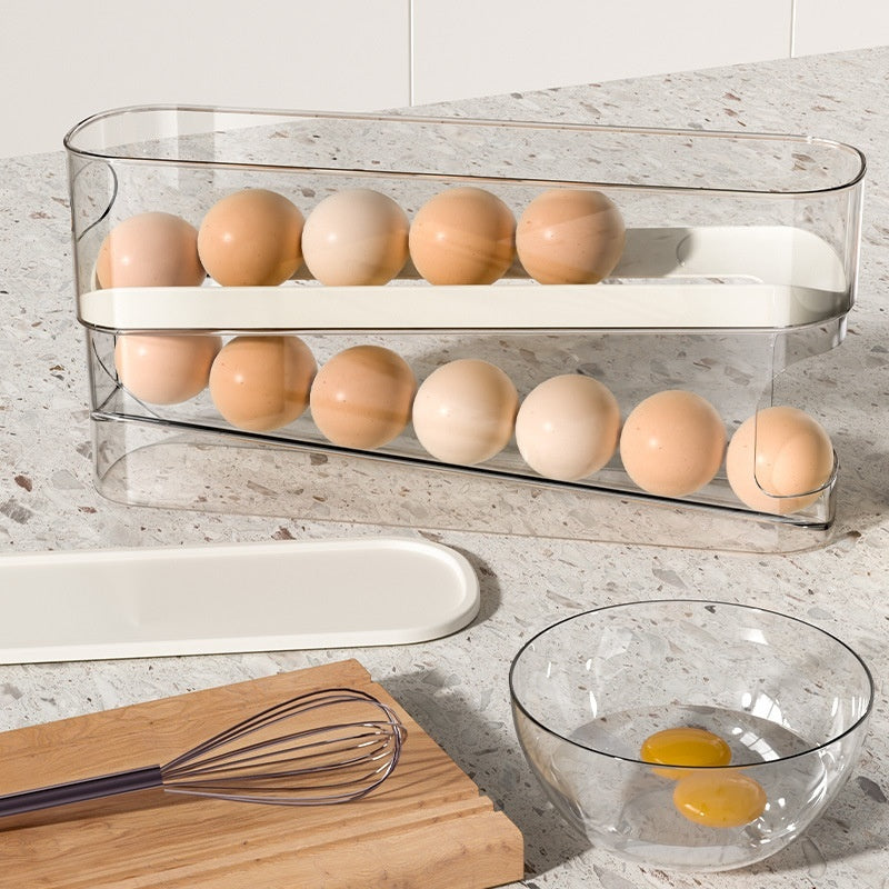 Slide Egg Storage Box Double-layer Automatic Egg Roller Pi-Mart
