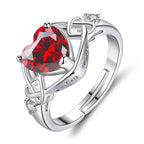 Heart-shaped Ruby Jewelry Suit Pi-Mart