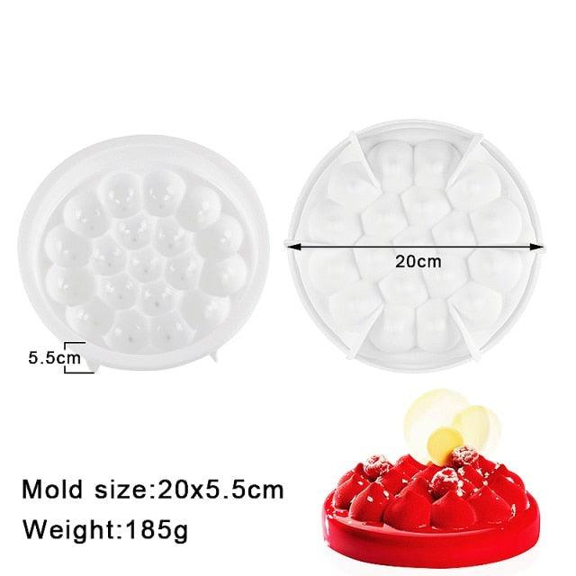 27 Style Silicone Cake Molds Pastry Bakeware Set Non-Stick Mousse Mould Party Dessert Baking Tools Decorating Pan Kitchen Tools Silicone Cupcake Baking Cups Food Grade Non-Stick Silicone Muffin Liners Stevvex