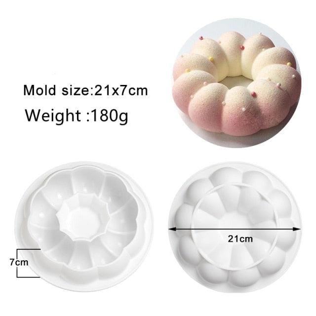 27 Style Silicone Cake Molds Pastry Bakeware Set Non-Stick Mousse Mould Party Dessert Baking Tools Decorating Pan Kitchen Tools Silicone Cupcake Baking Cups Food Grade Non-Stick Silicone Muffin Liners Stevvex