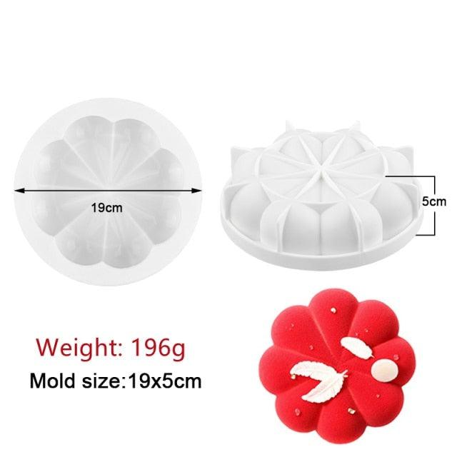 27 Style Silicone Cake Molds Pastry Bakeware Set Non-Stick Mousse Mould Party Dessert Baking Tools Decorating Pan Kitchen Tools Silicone Cupcake Baking Cups Food Grade Non-Stick Silicone Muffin Liners Stevvex