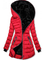 Hooded long-sleeved warm and velvet cotton jacket Pi-Mart