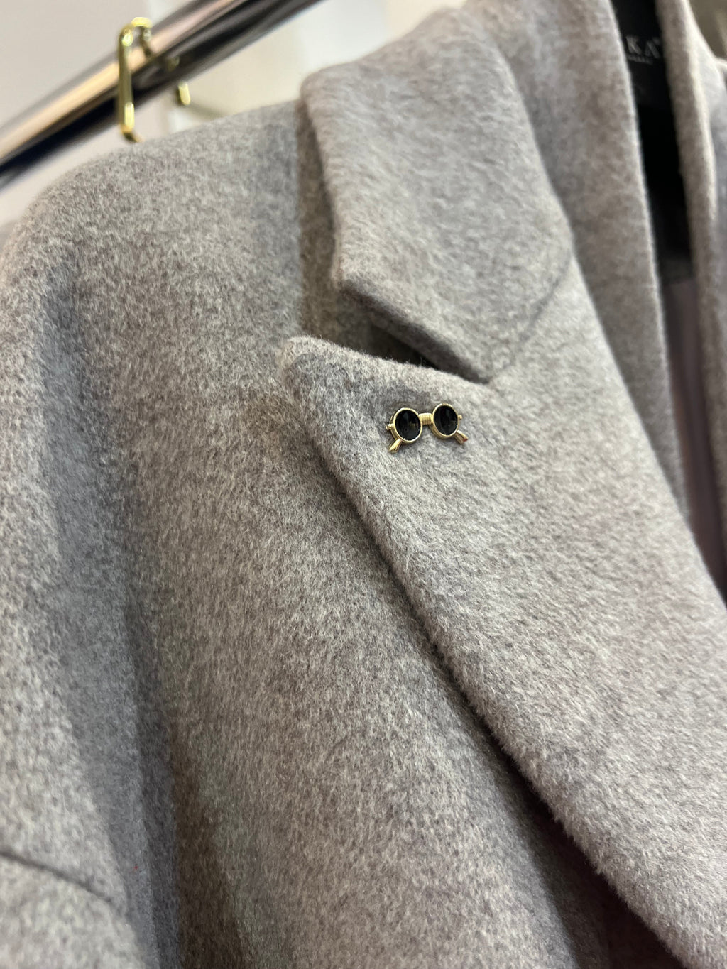 Classic Wool Blend Coat in Grey - SJB-DIAMOND ELITES