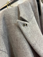 Classic Wool Blend Coat in Grey - SJB-DIAMOND ELITES