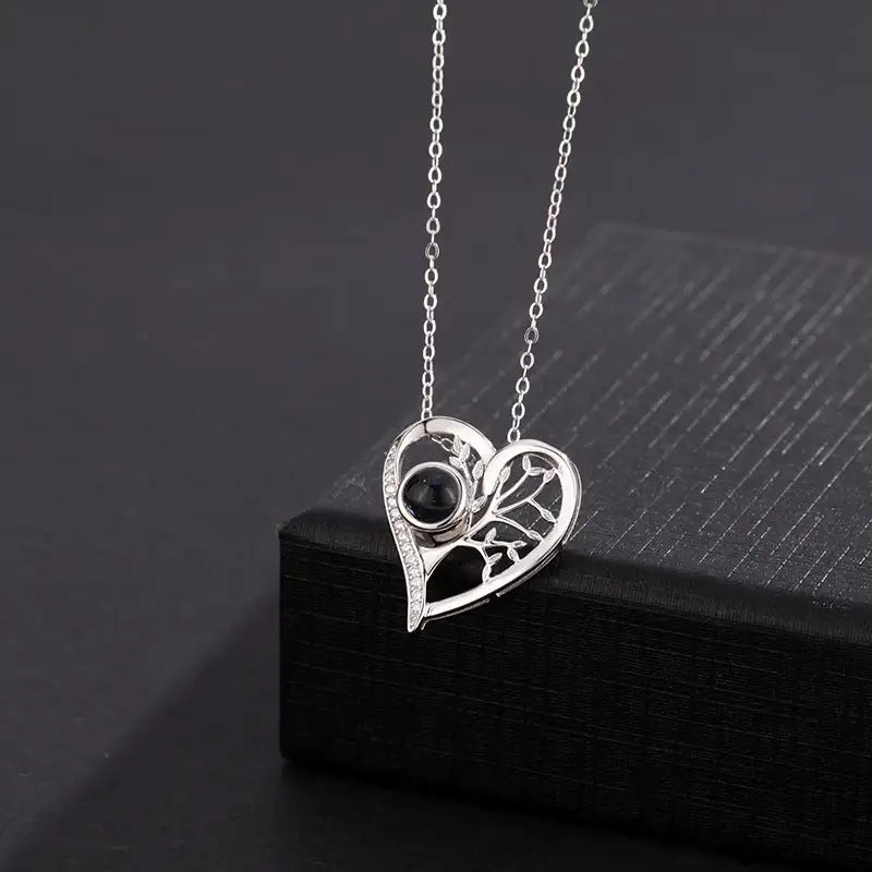 Romantic Love Tree  Languages I Love You Necklace