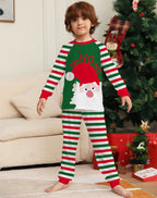 Family Pajamas Matching Sets Red Stripe Xmas Holiday Sleepwear Jammies Long Sleeve PJs Outfits Pi-Mart