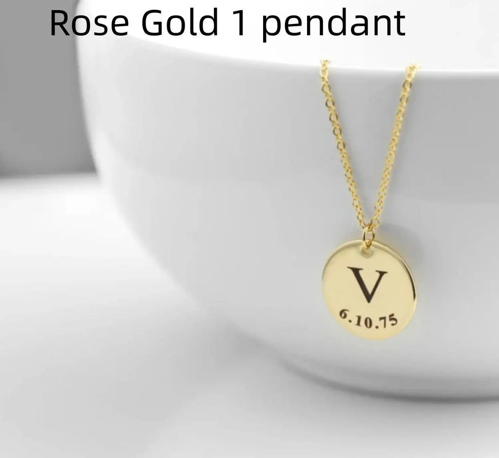 Personalized Pendant Stainless Steel Necklace