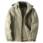 Waterproof Fleece Lined Warm Jacket Outdoor Hiking Trekking Jacket with Hood Spring Autumn Windbreaker Hooded Jacket Mens Coats