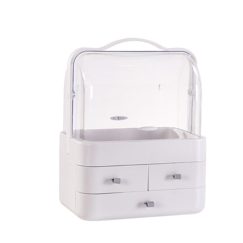 Double Door Dust Cover Makeup Storage Box Cosmetic Organizer Pi-Mart